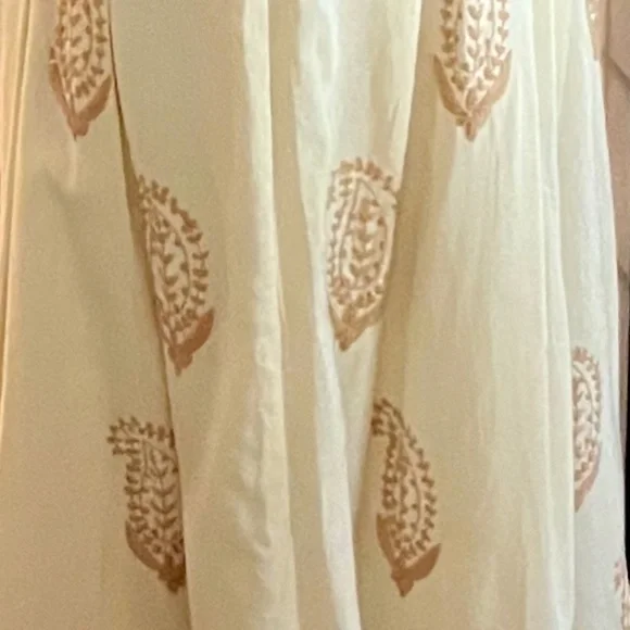 SOFT SURROUNDINGS Cotton/Rayon Skirt with Embroidering - Picture 3 of 6